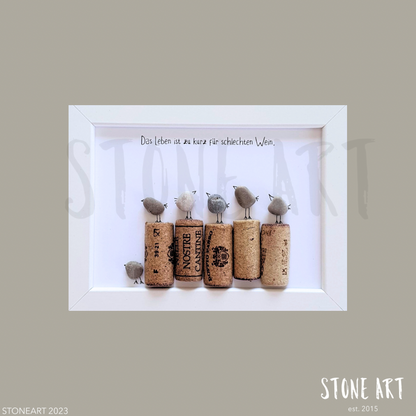 WEIN50-Steinbild-Das Leben ist zu kurz für schlechten Wein. Geschenkidee für Weinliebhaber