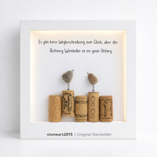 Steinbild Wein – „Es gibt keine Wegbeschreibung zum Glück, aber Richtung Weinkeller"