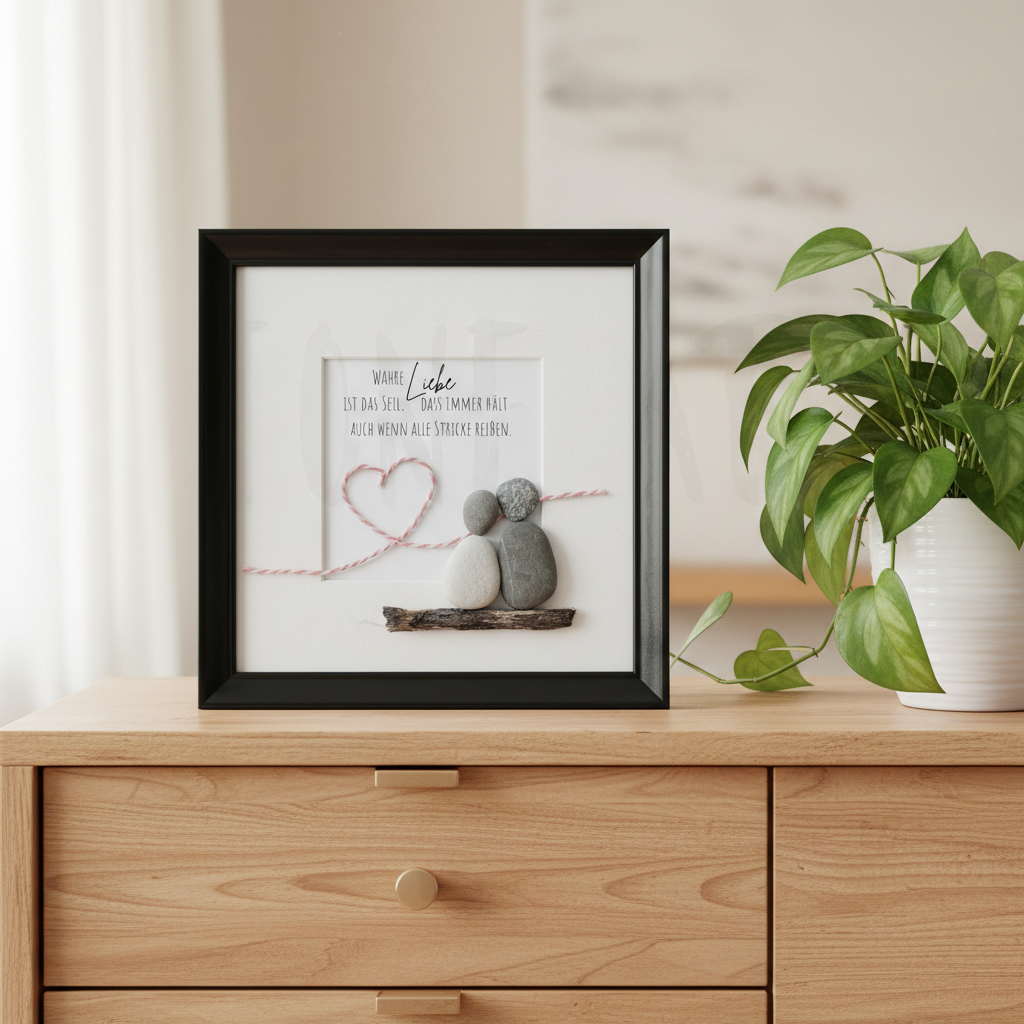 Stone picture - Yes - a small word that means great happiness