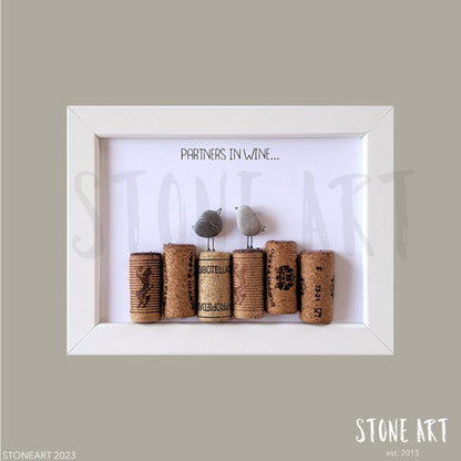 Quadro in pietra "È ora del vino" - regalo per gli amanti del vino