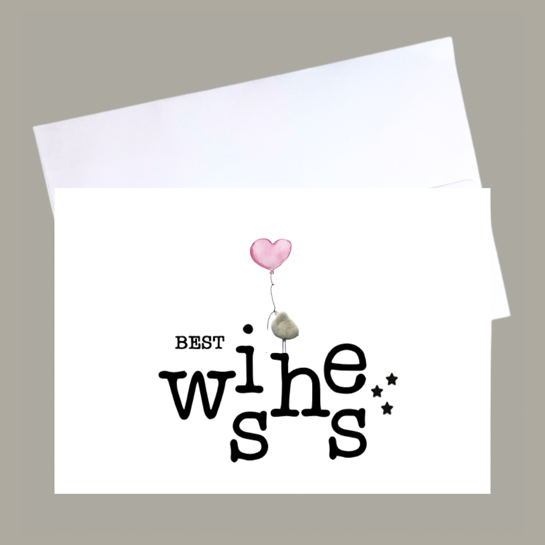 Handgemachte Karte „Best Wishes“ – liebevoll gestaltete Glückwunschkarte von StoneArt2015 für Geburtstag, Hochzeit oder besondere Anlässe.