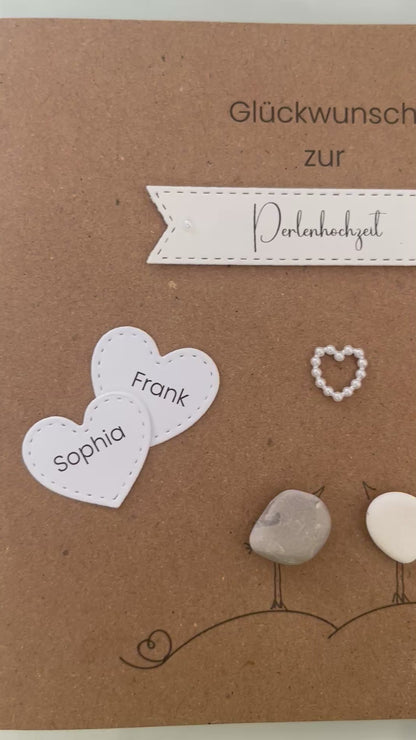 Karte Perlenhochzeit – 30. Hochzeitstag