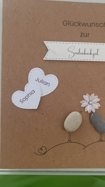 Karte Seidenhochzeit – 4. Hochzeitstag