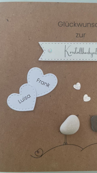 Karte Kristallhochzeit – 15. Hochzeitstag
