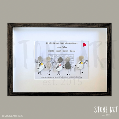 Handgemachtes Steinbild „Apotheke“ – Geschenk für Apothekerin/Apotheke, personalisierbar, Natursteine
