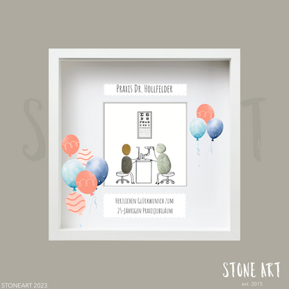 Handgemachtes Steinbild mit Spruch für Augenärzt:innen – persönliches Geschenk für Praxis, Abschied oder zur Wertschätzung.

