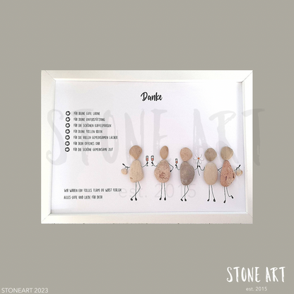 Handgemachtes Steinbild Abschied Kollegen / Krankenschwester – Geschenk zur Rente oder Jubiläum, Natursteine, personalisierba