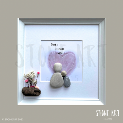 Handgemachtes Steinbild mit Mama-Spruch – Geschenkidee zum Muttertag oder Geburtstag